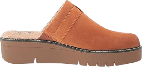 Zuecos Naturalizer Wayde de gamuza y Sherpa sin cordones para mujer Goldan Maple talla 9M - Imagen 1 de 8
