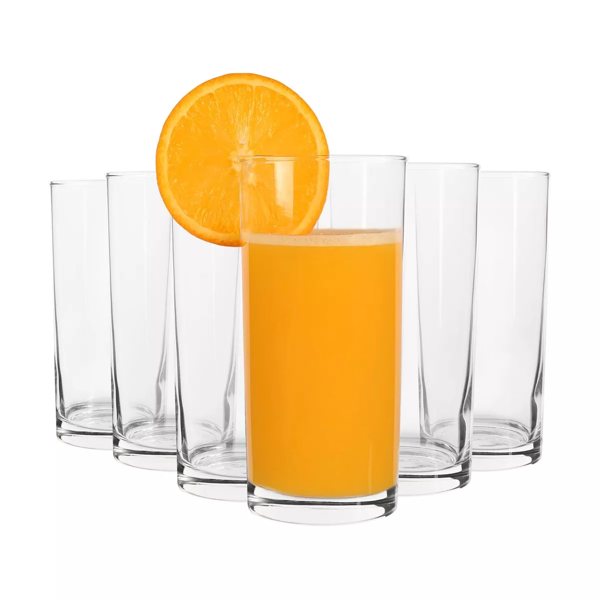 Hiball Glasses Hi Ball Drinks Water Glass Juice Tumblers - 285ml x6