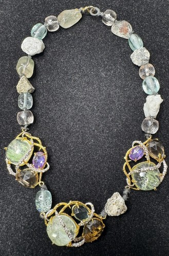 Collar grueso de cristal de piedra de roca de pirita Alexis Bittar - Imagen 9 de 18