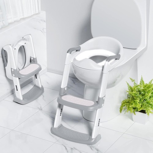 Toilettensitz Kinder WC,Toilettentrainer mit Treppe,Verstellbar Toilettentrainer - Bild 8 von 21