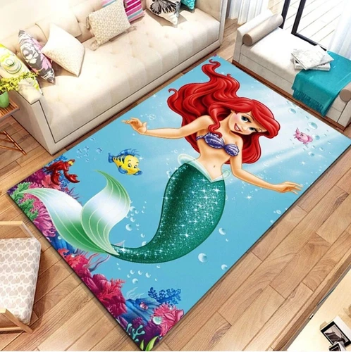 Alfombra 3D The Little Mermaid Arielle alfombra infantil alfombrilla de suelo alfombrilla de puerta - Imagen 3 de 17