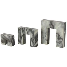 Deco 79 Marble Abstract Decorative Sculpture Square Arch Home Decor Statues w...