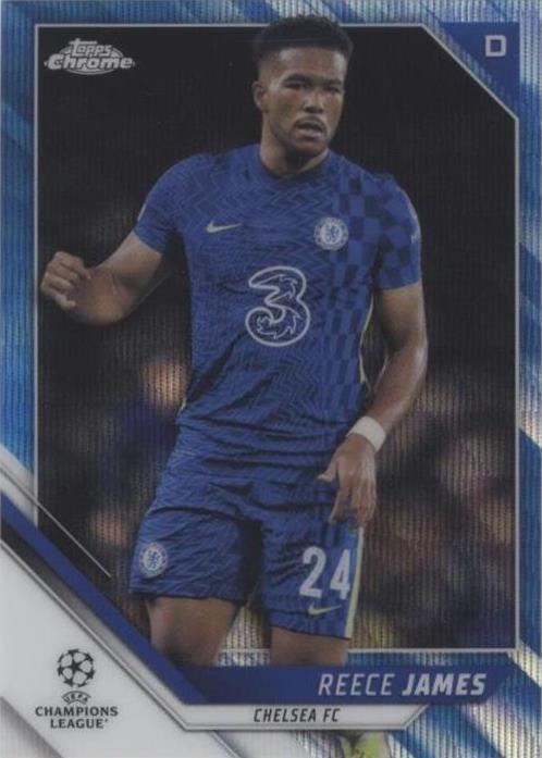 2021 22 Topps Chrome UCL Reece James 35 Blue Wave Refractor 75 For 2021-22-topps-chrome-ucl-reece-james-35-blue-wave-refractor-75-for