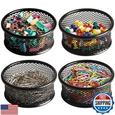 FUCDTEFC Paper Clip Holder, Paperclip Holders for Desk, Mesh Paper Clip Holde