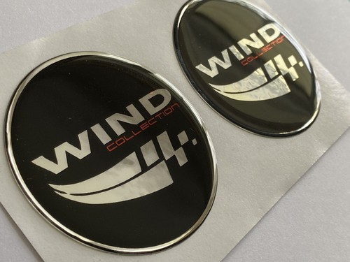 RENAULT WIND SAMMLUNG SEITENWAND FLÜGEL MITTELKAPPE AUFKLEBER GEWÖLBT SCHWARZ X2 70 mm - Bild 5 von 6