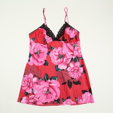 Linea Donatella Women Sonia Floral Satin Chemise Multi Size L Pre-owned