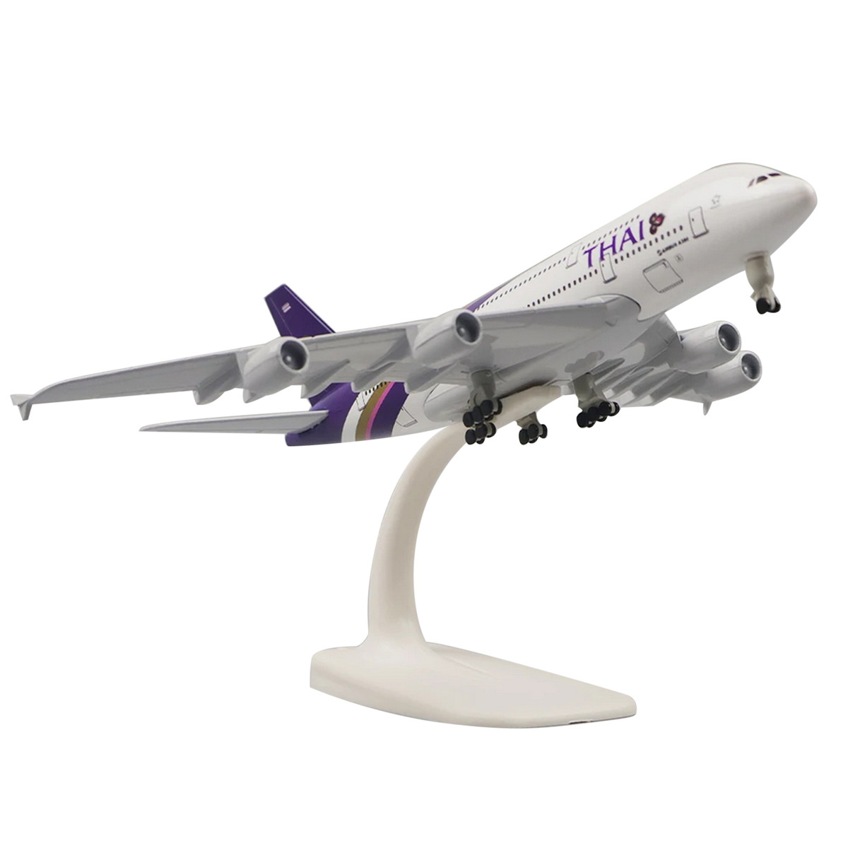 タイ国際航空(TG THA) A380 1/400 ダイキャストモデル オマケ付 1/400 Scale 20cm Aircraft Thai Airways A380 Alloy Plane