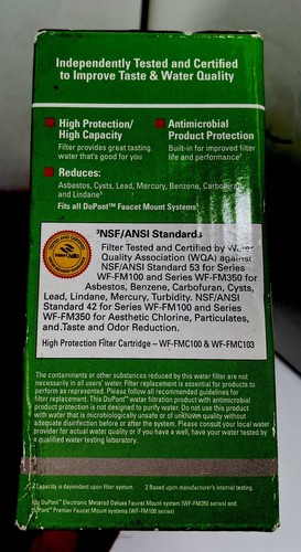 Dupont NEW Faucet Mount Water Filter Cartridges WFFMC103 100 Gallon (3 Pack) - Picture 3 of 6