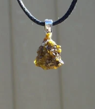 Andradite Garnet Arizona Free Form Stone Crystal Pendant Necklace