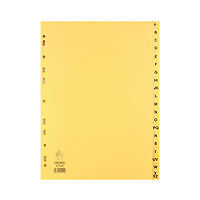 Image of Buff A4 20-Part A-Z Index For A4 Ring Binders or Lever Arch Files WX26011