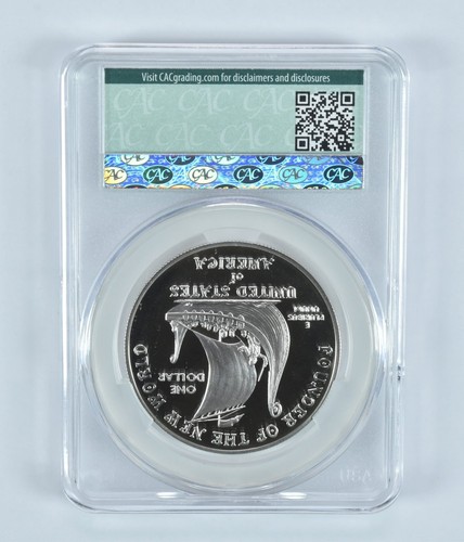 2000-P Leif Ericson Commemorative Silver Dollar PR69 DCAM CAC - Picture 2 of 5