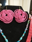 Turquoise Pink Howlite Chunky Southwestern  Tribal Spike Jewelry Lot Necklaces+ — photo 3