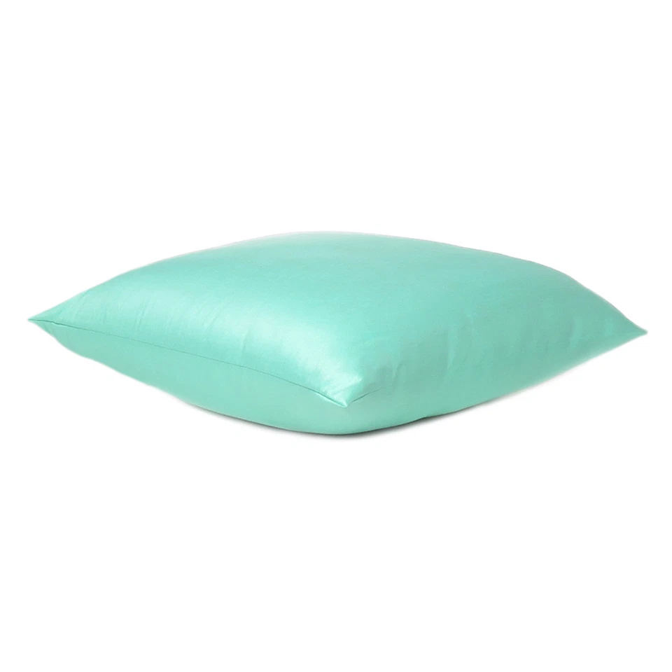 Cover Solid Color Sofa Pillow Case Cushion Square Home Decor Soft Sea Green 18" - Image 3 of 4
