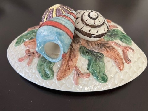 Ciotola coperta vintage 1996 Fitz And Floyd Ominbus Fish Market Oceana 14" x 8,5" - Foto 3 di 14