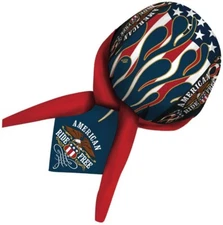 Biker Headwrap Danbanna Deluxe Du-Rag Cap Doo Rag Bandana American Ride Free