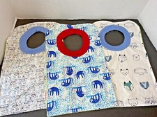 Bennebo kids Cloth Bibs Set of 3 Otters, Sloths, Racoon, Fox MINT CONDITION