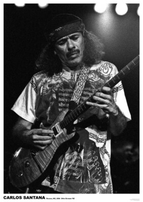 Poster CARLOS SANTANA - Guitar - Raleigh USA 1992 ca60x85cm NEU 15581