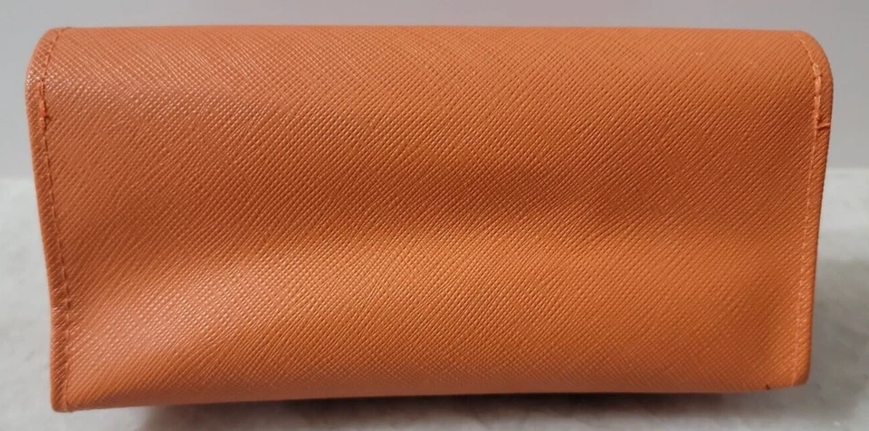 TORY BURCH SAFFIANO CUERO OJO NARANJA / SOL / GAFAS DE LECTURA ESTUCHE LOGOTIPO DORADO NUEVO Foto 3 de 4