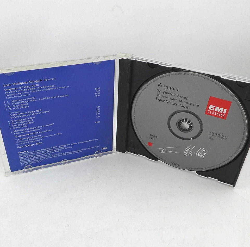 CD 1996 – Korngold, Barbara Hendricks - Symphony In F Sharp... - Bild 3 von 4