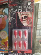 .18 Fl Oz Water Washable 6 Liquid Fake Blood Capsules Makeup Accessory 50 OFF