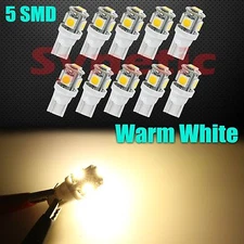 10x T10 175 922 5-LED Warm White Interior License Plate Package Kit  Light Bulbs