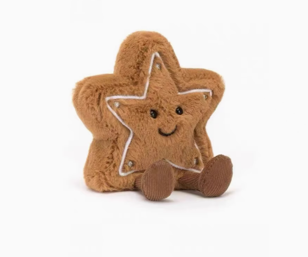 Jellycat AMUSEABLE STAR COOKIE Soft Plush Christmas New-Christmas