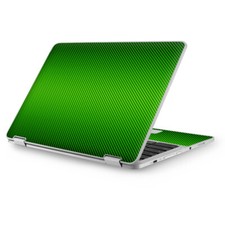 Skins for Asus Chromebook 12.5 vinyl wrap - Lime Green carbon fiber look