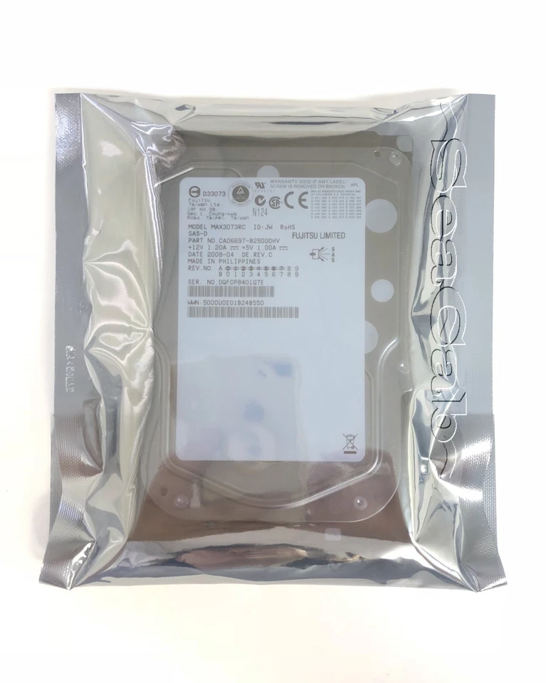 Brand New MAX3073RC - Fujitsu 73GB 15K 3.5" SAS Hard Drive for Hot-Swap Servers - Image 2 of 2