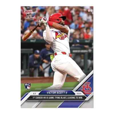 2024 Topps Now MLB #521 Victor Scott II RC St. Louis Cardinals - IN HAND
