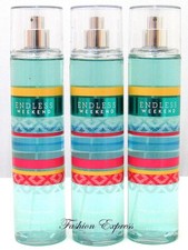 BATH  BODY WORKS ENDLESS WEEKEND BODY MIST SPRAY 8 FL OZ LOT OF 3 PCS 