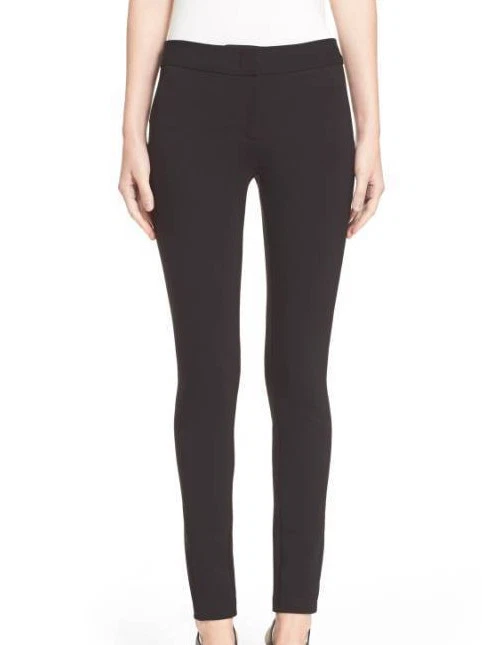 ARMANI Collezioni Double Face Jersey Skinny Pants Size 4, 6 - Black $395 NWT