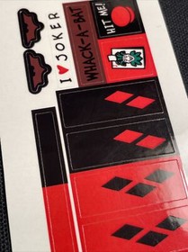 New Lego 7886 The Batcycle: Harley Quinn's Hammer Truck Replacement Sticker Pack