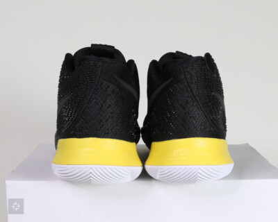 バスケットボール NIKE - NIKE Kyrie 3 black 25cm (US7Y) Nike Zoom Kyrie 3 Black Yellow Mens Basketball Shoes Sz 13.5