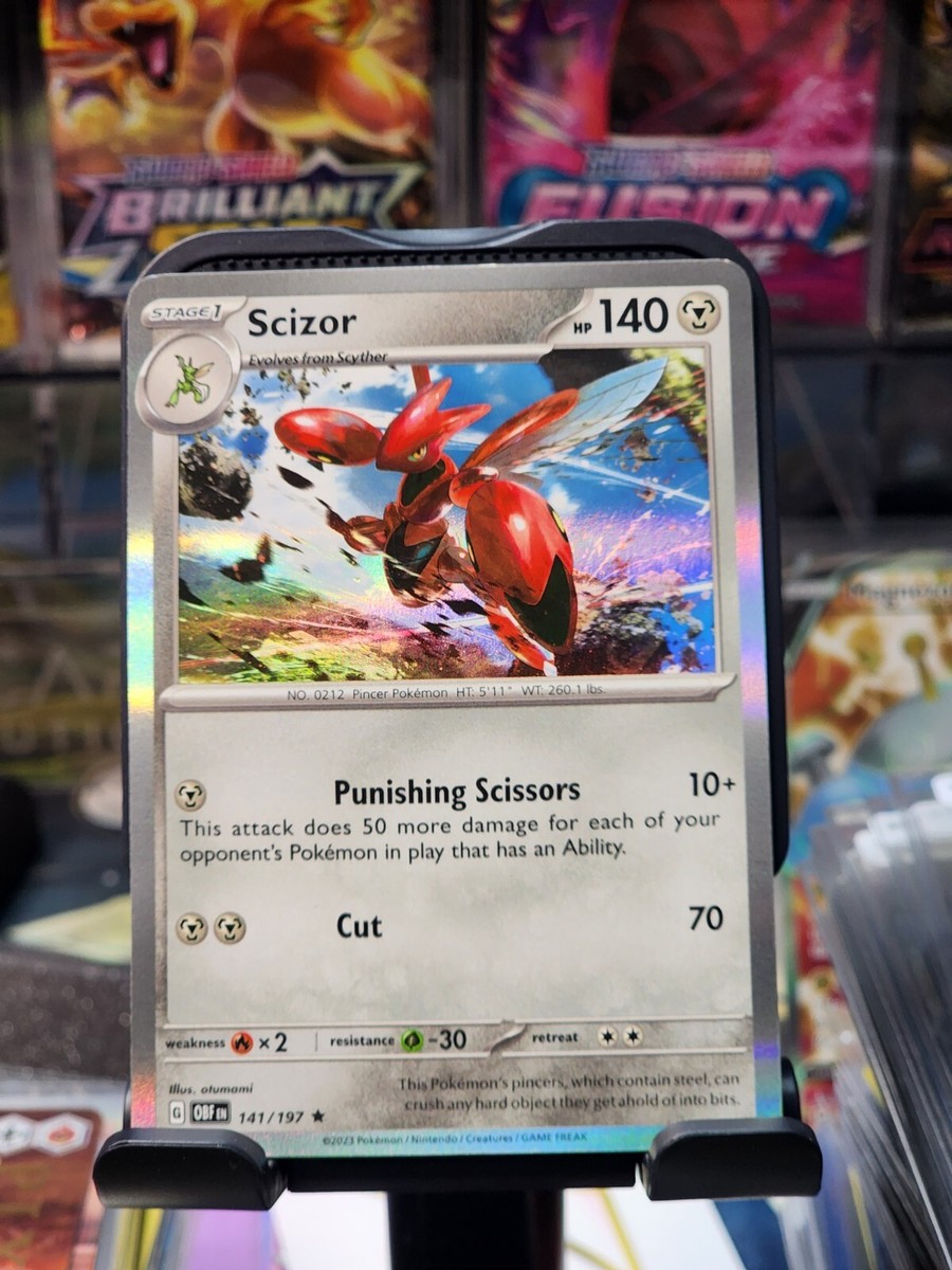 Pokemon TCG - Scizor - Holo - Obsidian Flames - 141/197 - NM Pokemon TCG - Scizor - Holo - Obsidian Flames - 141/197 - NM