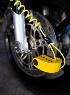 Stoplock High Security Alarm Motorbike Scooter Brake Disc Lock