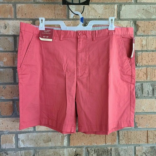 Merona Men's 8" Club Flat Front Chino Walking Shorts Sunny Red Size 42 - Picture 9 of 12