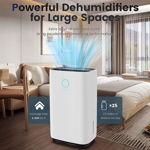 25L Dehumidifier Air Purifier with Humidistat LCD Display for Home Laundry UK - Picture 11 of 16