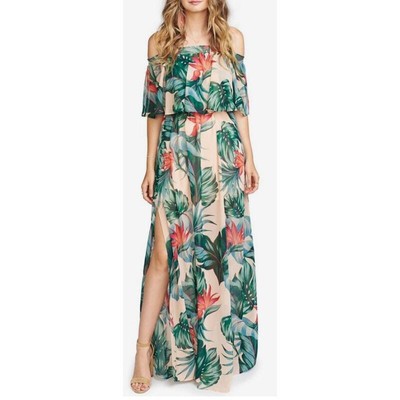 Show Me Your MuMu Hacienda Maxi Dress Tropical Women's Size Medium Flounce 