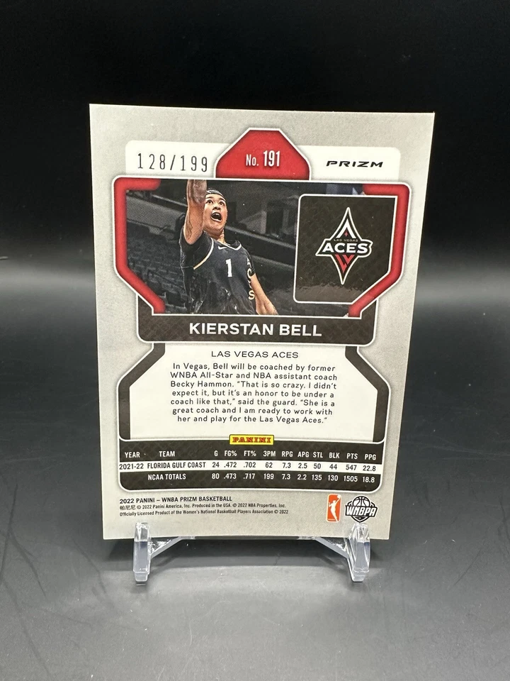 2022 Panini Prizm WNBA #191 Kierstan Bell Red #/199 - Image 2 of 2