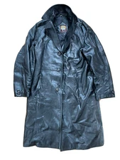 Casadesport Custom Made Leather Trench Coat from Spain, Vintage Rare Piece