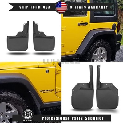 4Pcs Premium Off Road Mud Flaps Guards Flares Set For Jeep Wrangler JK 2007-2018