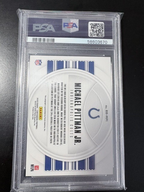 2020 PANINI CONTENDERS ROOKIE ROUNDUP AUTOGRAPHS #RRMPI MICHAEL PITTMAN JR. RK view 2