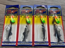 4 NEW Mepps Mino Minnow Spinner 2.5" 1/4oz Hot Firetiger HFT C2M
