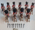VTG 1974 Playmobil Geobra  Red Coat Soldiers W/Horses & Swords