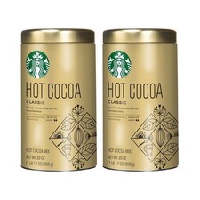 Starbucks Classic Hot Cocoa Mix 30 OZ (1.87 lbs.) Tin (2 Pack) EXP: 09/17/2027
