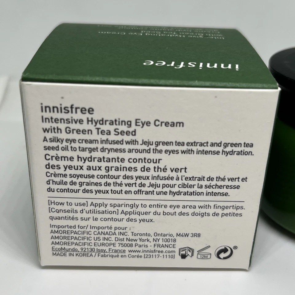 Crema hidratante intensiva para ojos Innisfree semillas de té verde Jeju 30 ml CADUCIDAD 10/24 Foto 2 de 3