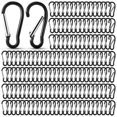 300 Pcs 2'' Carabiner Bulk Spring Snap Hooks Aluminum Alloy Clip