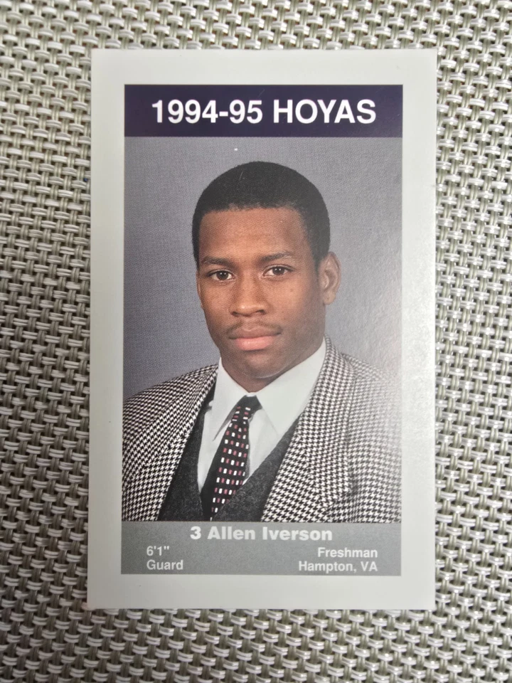 Allen Iverson карточка дебютанта 1994-95 Coca-Cola Georgetown Hoyas Kids & Cops как новая - Изображение 4 из 4