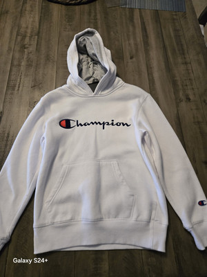White Youth Champion Hoodie Champion Hoodie Boys Large Store