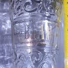 Jim Beam Distillery Clear Embossed Glass Bottle/Decanter w/ Black Screw Cap — photo 2